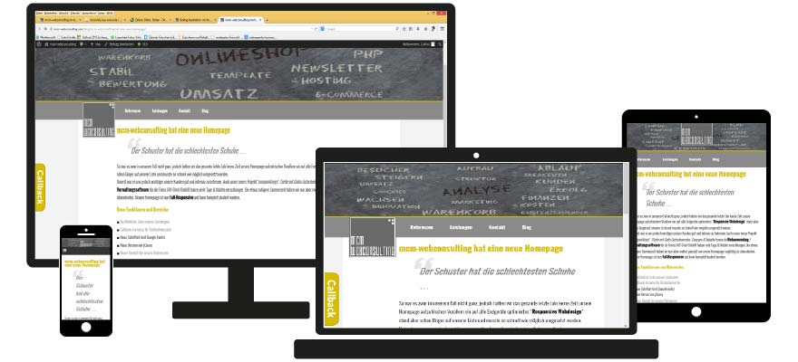 Neue Homepage - Responsive Webdesign